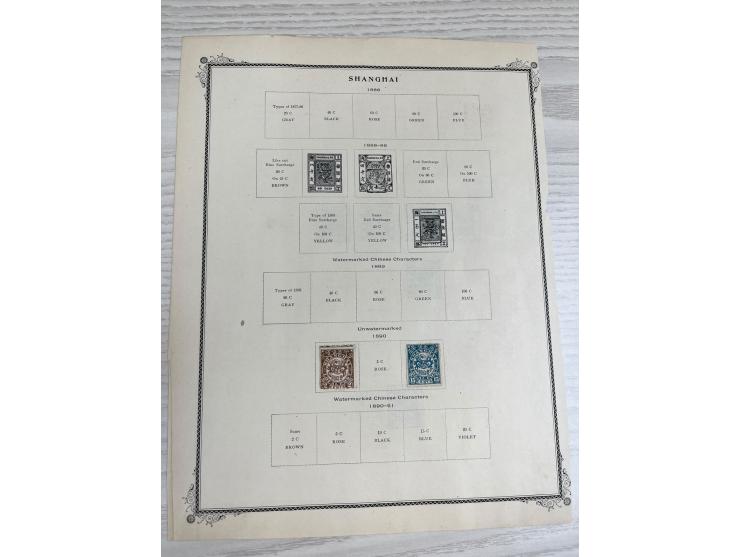 including Shanghai, Chefoo, Chingkiang, Wugu and others. Mostly Shanghai LPO stamps. Plus a fe Amoy, Hankow, Kewkiang LPO sta